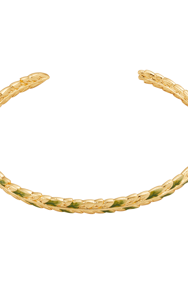 Wheat Bangle, Alternate, color, Gold