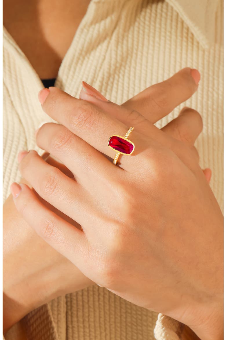 Gemstone Ring, Alternate, color, PINK