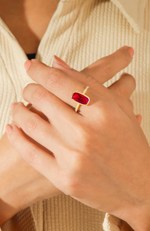 Ys Gems Gemstone Ring In Pink