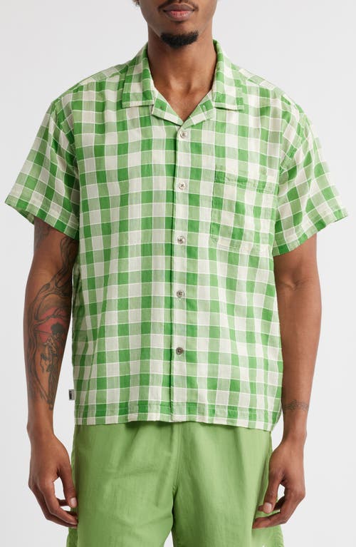 Obey Weldon Check Short Sleeve Cotton Button-up Shirt