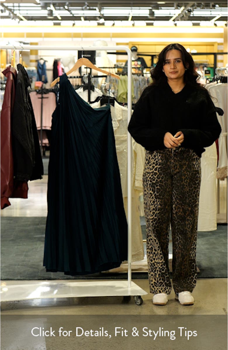 Selena Pleated One-Shoulder Dress, sales video thumbnail