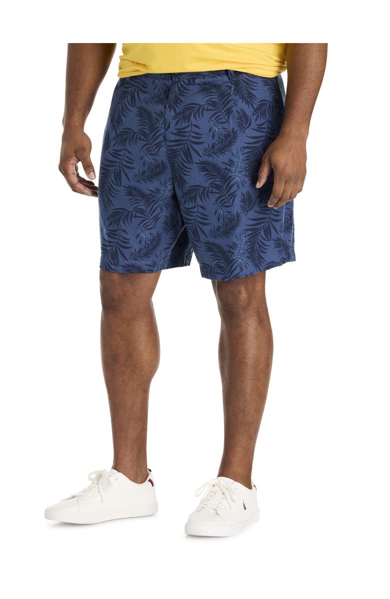 Nautica Big & Tall Pull-On Striped Shorts, Main, color, Lapis Blue