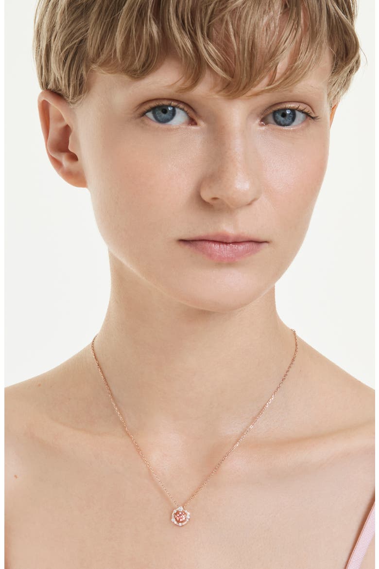 Constella Crystal Pendant Necklace, Alternate, color, ROSE GOLD