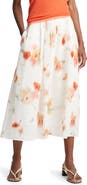 Vince Poppy Blur Gathered Easy Skirt