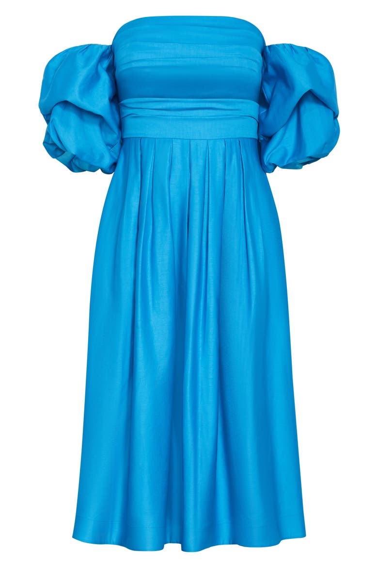 Rosalee Midi Dress, Alternate, color, AZURE