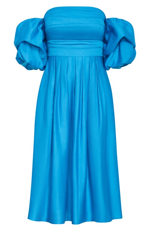 Shop City Chic Rosalee Midi Dress In Azure
