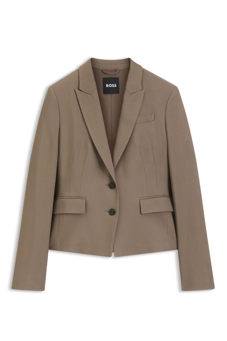Jia Single Button Blazer, Alternate, color, WALNUT