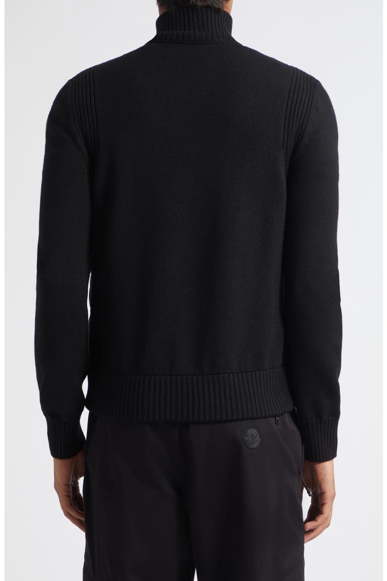 Wool Puffer Cardigan, Alternate, color, BLACK