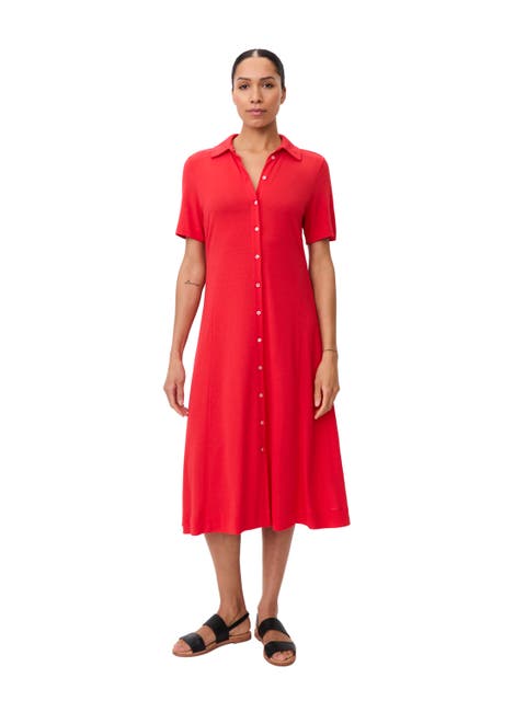 Manirithis Button-front Shirt Midi Dress