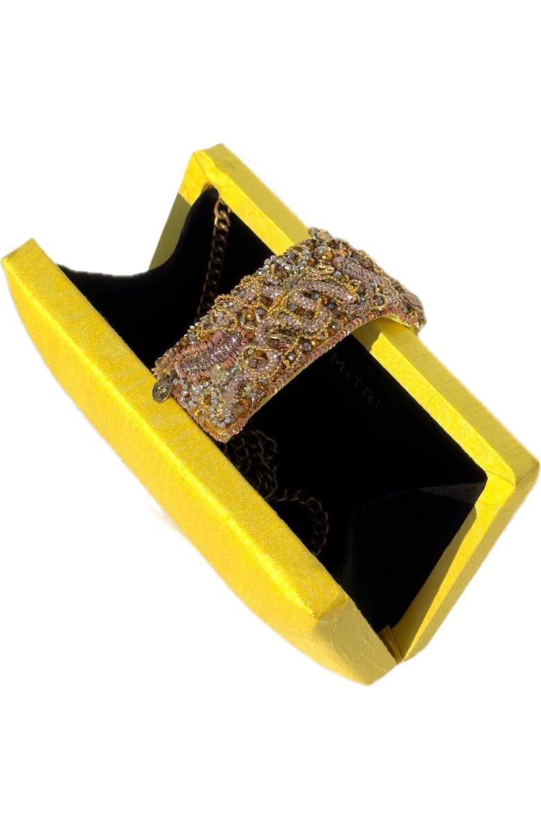 Simitri Sunflower Beaded Fringe Clutch, Alternate, color, Sunflower