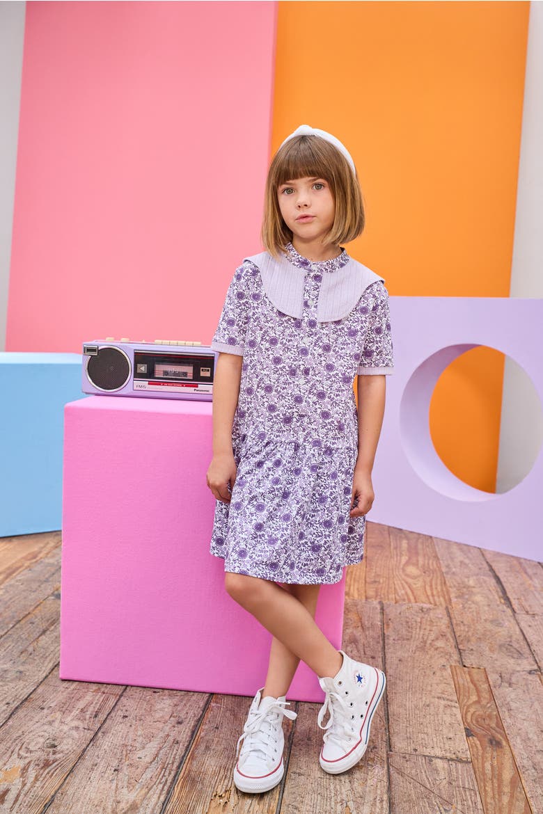 Kids' Western Floral Molly Dress, Alternate, color, Lavender Vine Floral