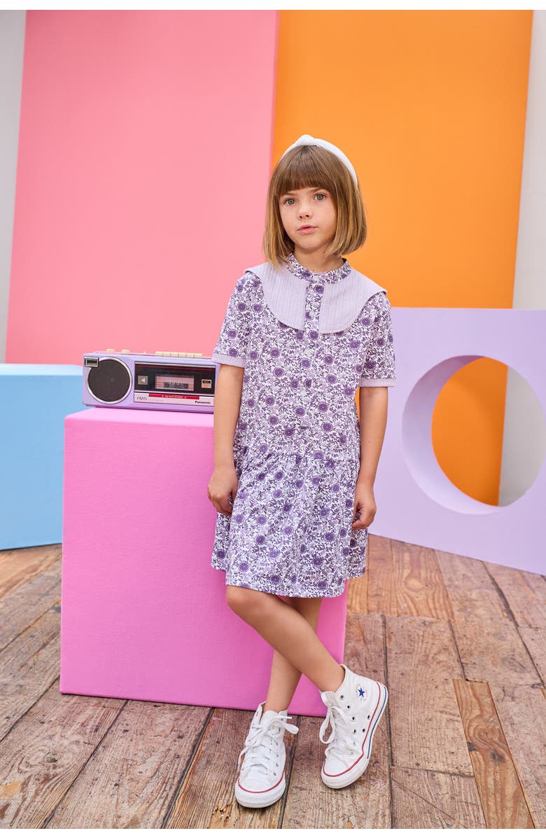 BISBY Kids' Western Floral Molly Dress, Alternate, color, Lavender Vine Floral