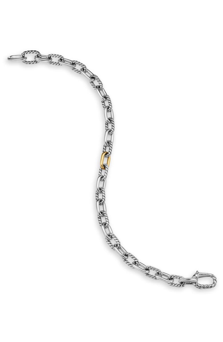 David Yurman Men's DY Madison<sup>®</sup> Chain Bracelet in Sterling Silver with 18K Yellow Gold, 6mm, Alternate, color, Silver