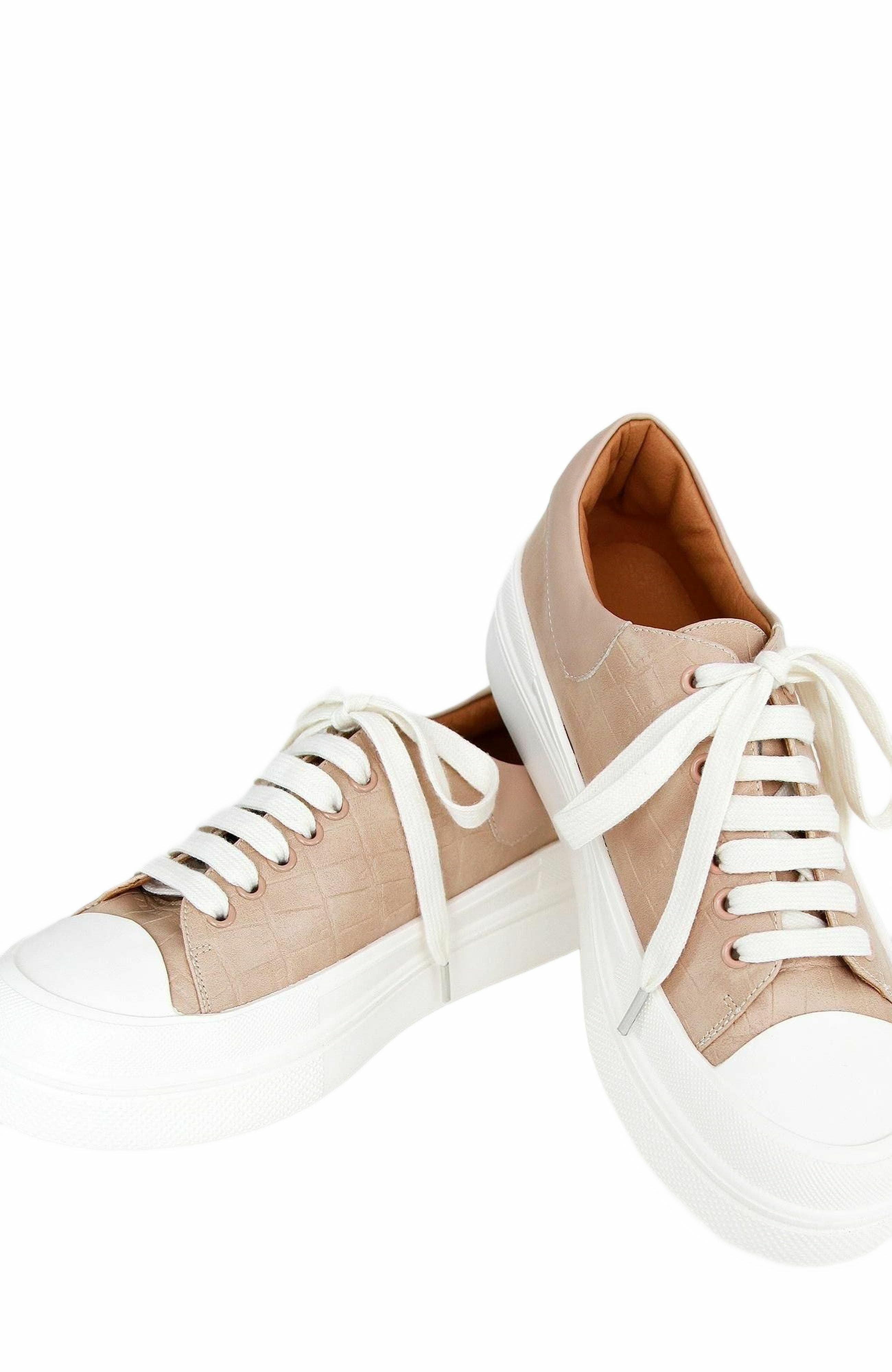 Just A Dream Croc Leather Sneaker, Alternate, color, Blush