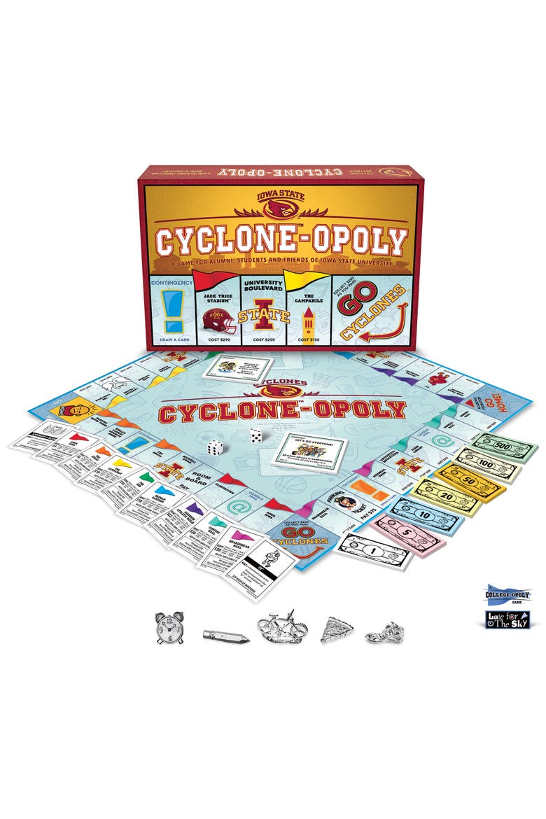 Cycloneopoly University Themed Family Board Game, Alternate, color, Multicolored