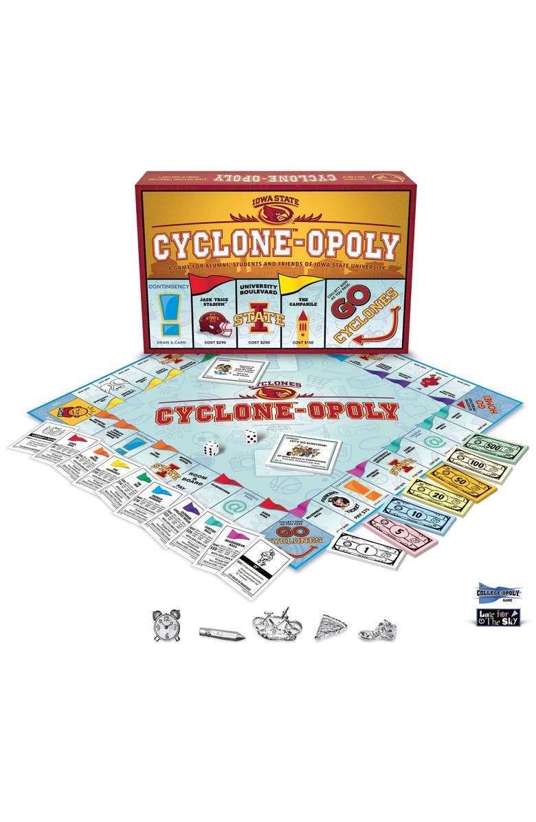 Late for the Sky Cycloneopoly University Themed Family Board Game, Alternate, color, Multicolored
