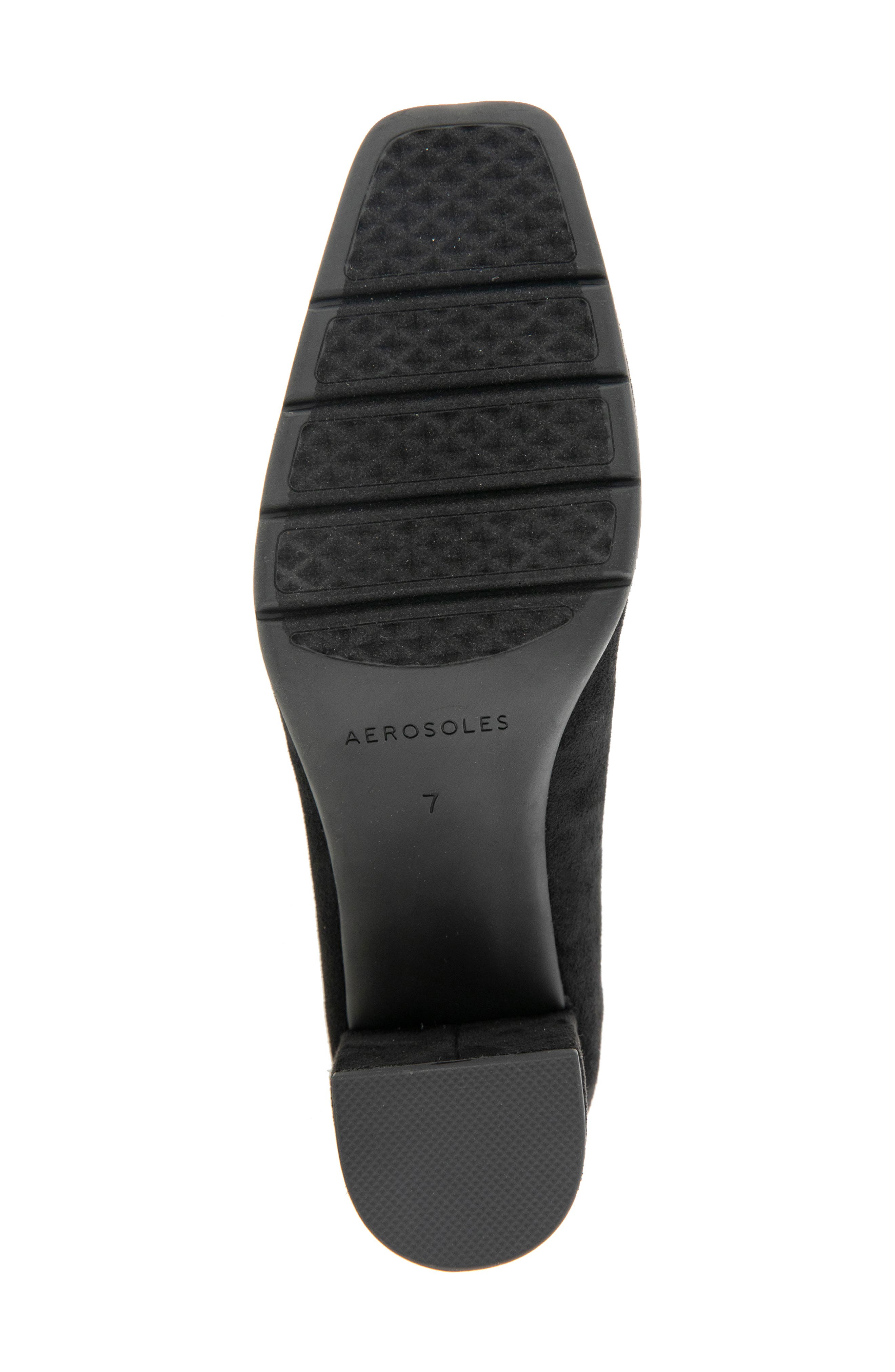 Aerosoles Midnight Pump, Alternate, color, Black Faux Suede
