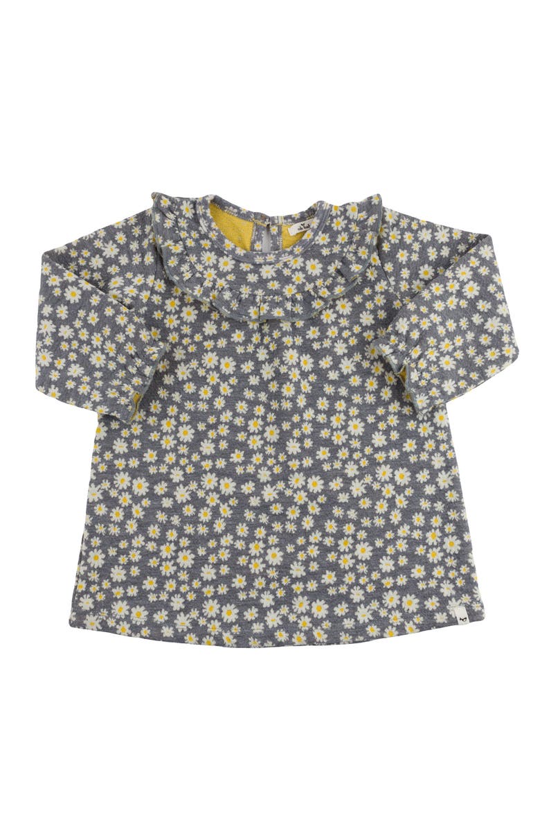 Oh baby! Brand Pucker Mini Daisies Cora Dress-Toddler, Little Kid, Main, color, Heather Grey