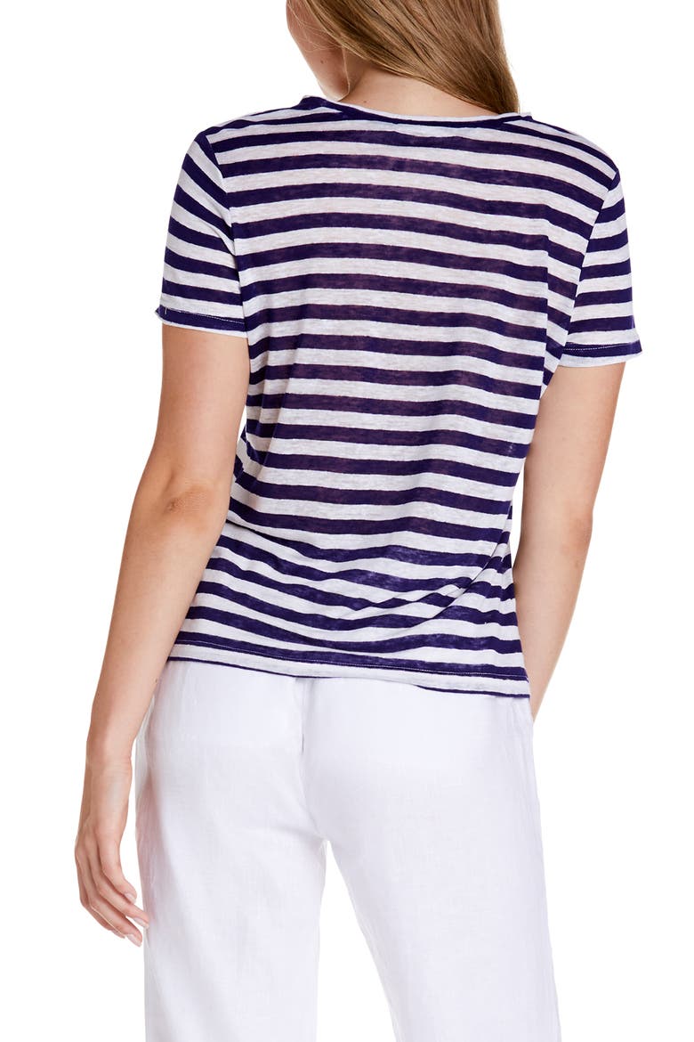 Colleen Classic Stripe Linen Tee, Alternate, color, ADMIRAL STRIPE