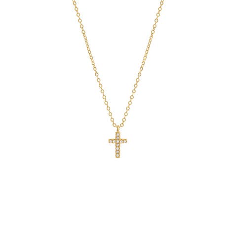 Pave Cross Pendant Necklace