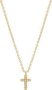 BY ADINA EDEN Pave Cross Pendant Necklace