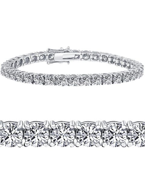10Ct Diamond Tennis Bracelet 14k White Gold Lab Grown 7" (G,VS2)