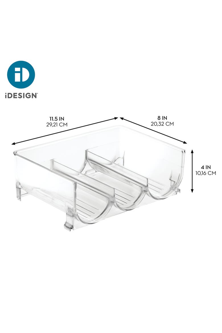 Stackable 3-Section Bottle Holder - Clear - Made in USA, Alternate, color, Clear