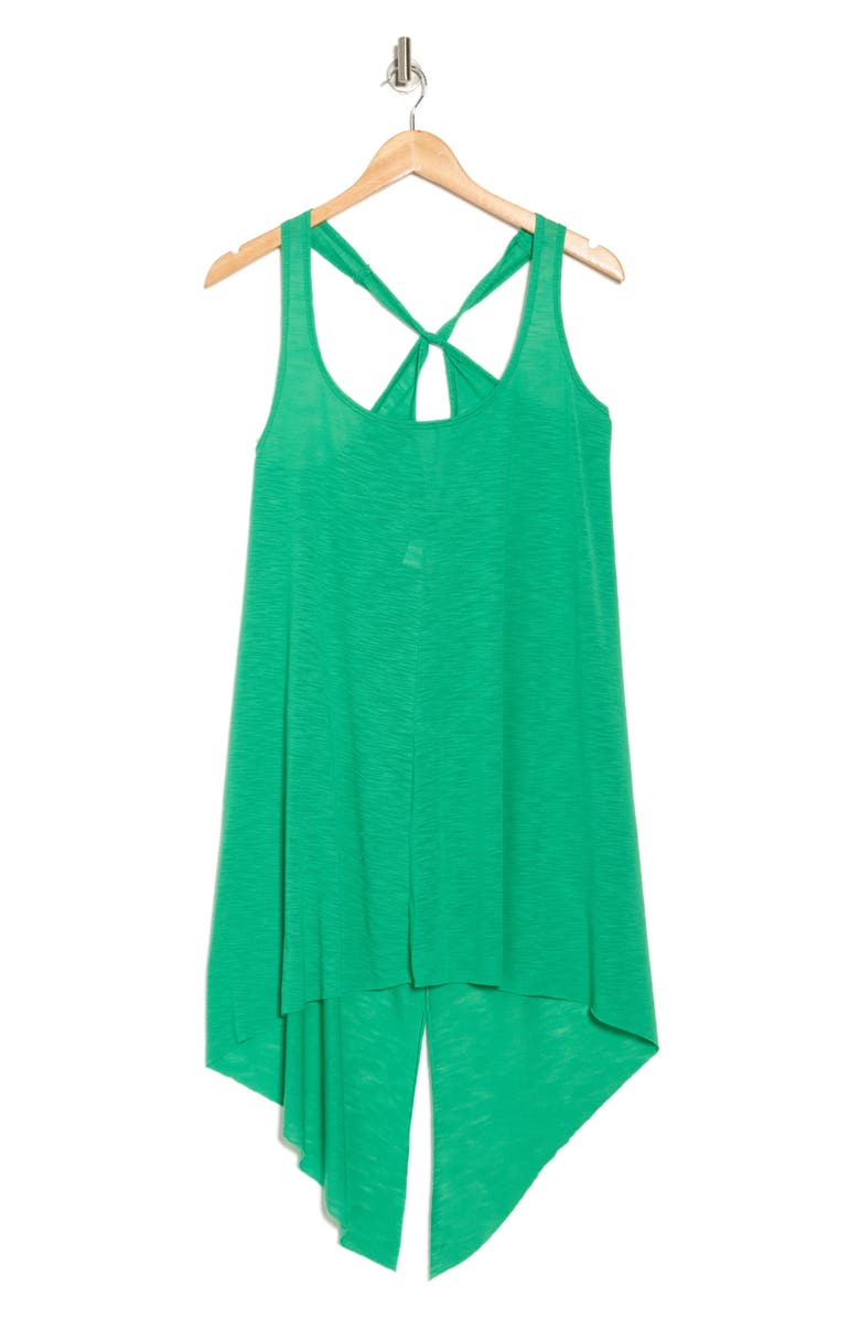 Becca Twist Back Asymmetric Hem Cover-Up Dress, Alternate, color, 