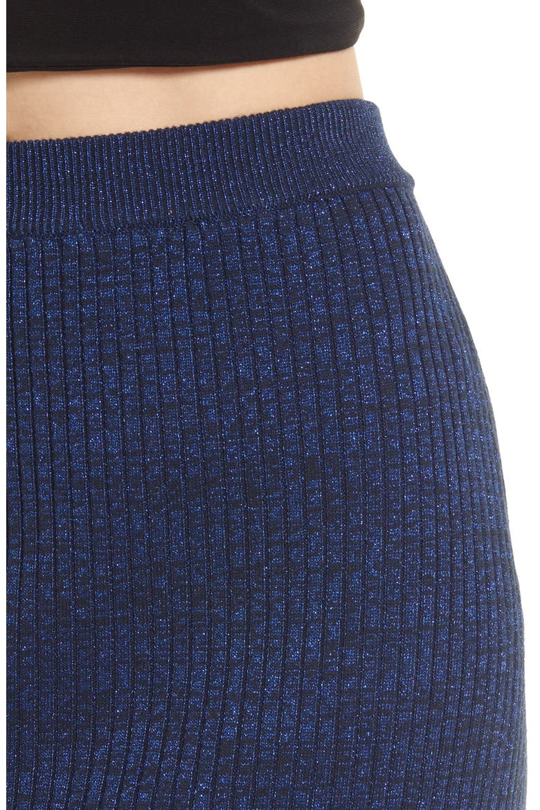 Sparkle Ribbed Sweater Skirt, Alternate, color, NAVY BLAZER