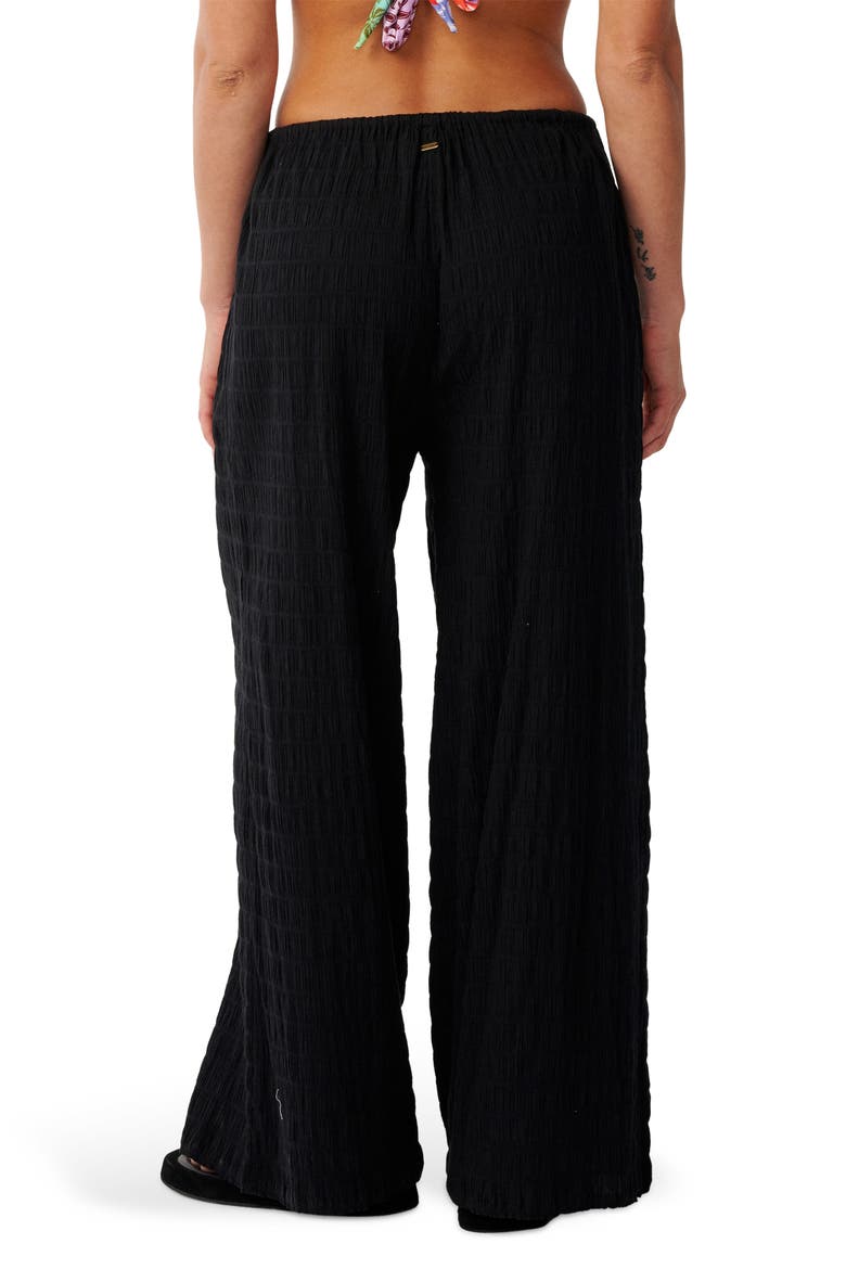 Islands Texture Cover-Up Pants, Alternate, color, BLACK