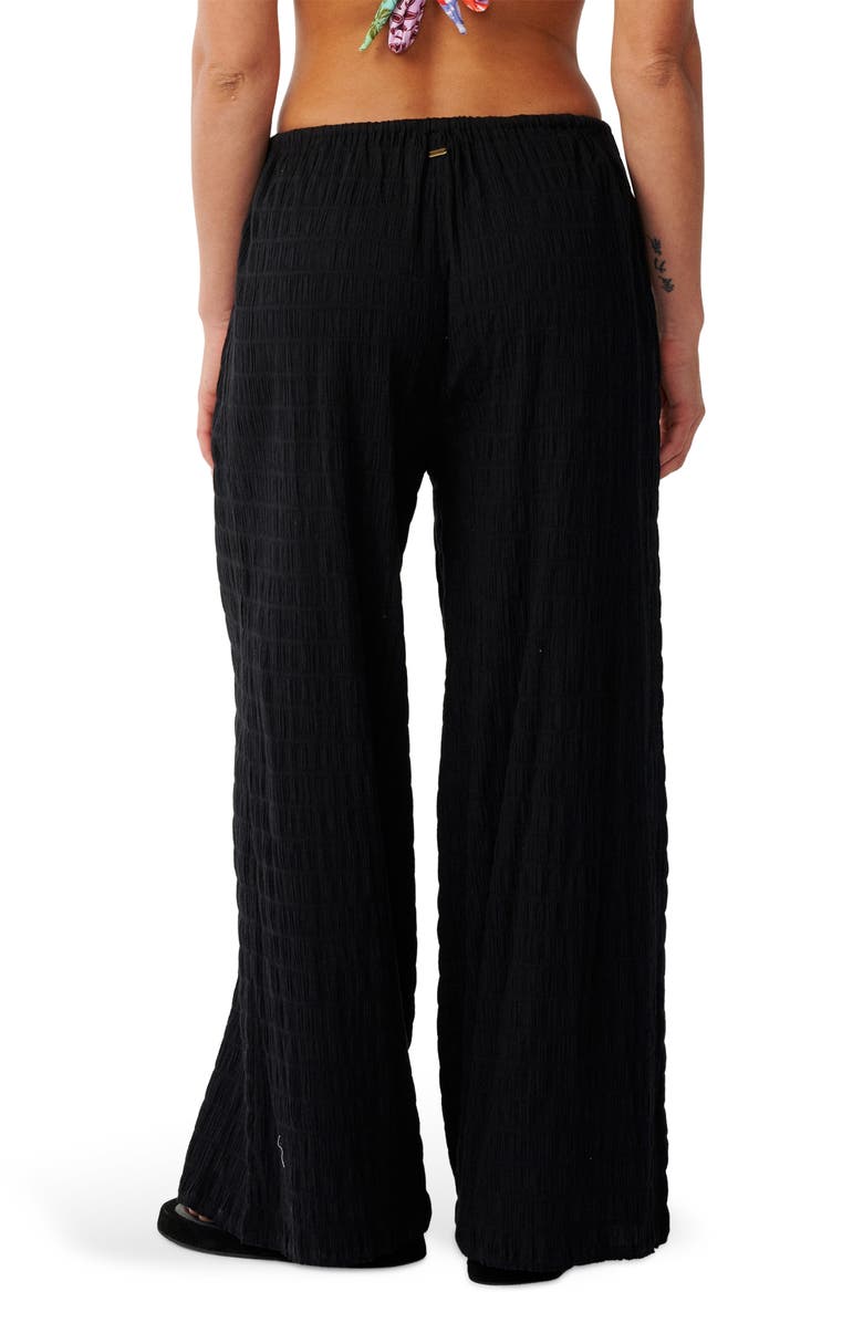 Rip Curl Islands Texture Cover-Up Pants, Alternate, color, Black