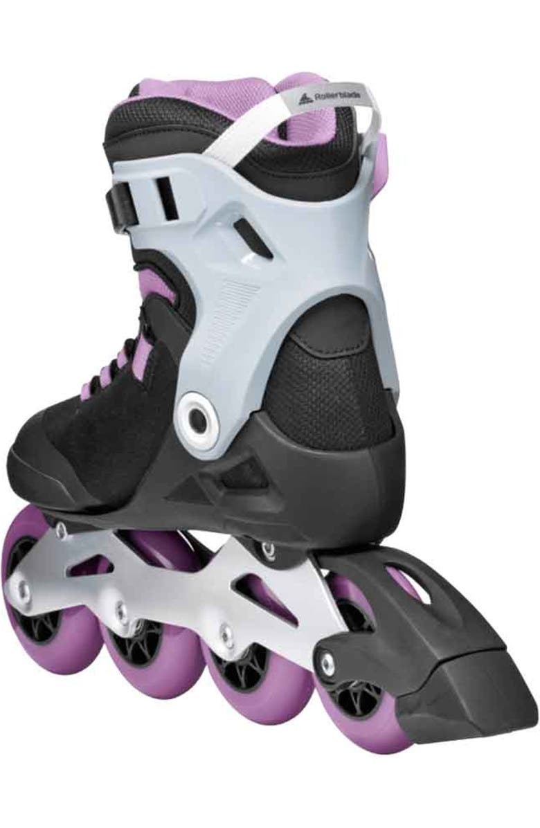 Rollerblade Macroblade 84 BOA Womens Inline Skates, Alternate, color, Black/Lavender/Blue Star