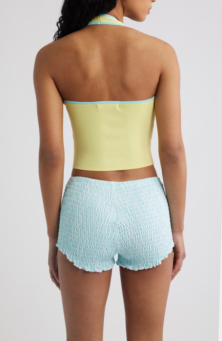 Kulani Kinis Shell Knit Halter Tank Top, Alternate, color, Sunshell