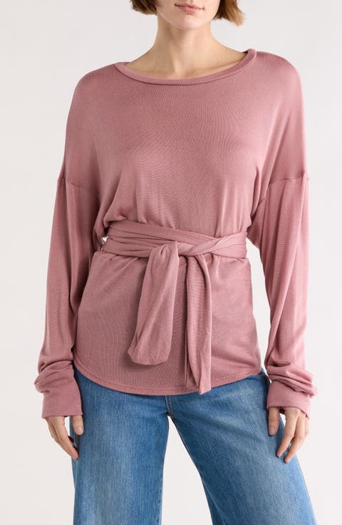 Faux Tie Wrap Sweater