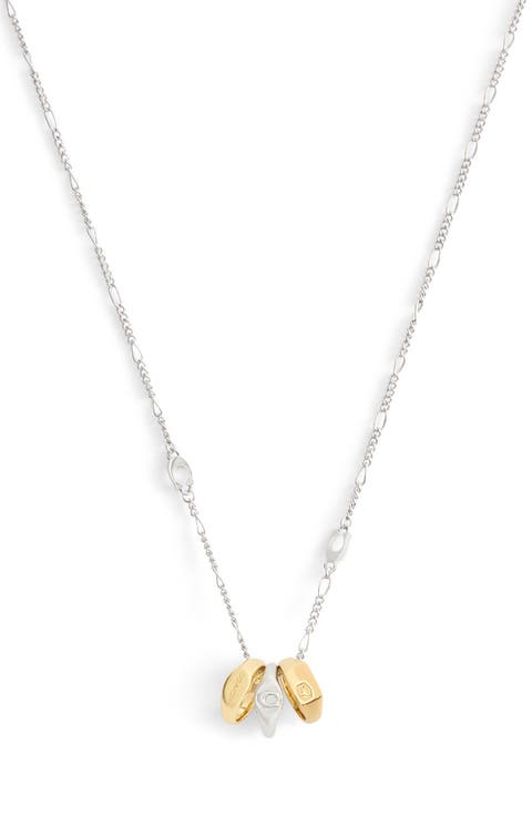 Rondelle Signet Pendant Necklace