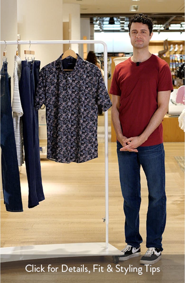Summer Crush Skulls Short Sleeve Button-Up Shirt, sales video thumbnail