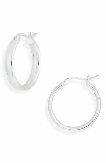 Sterling Silver Tube Hoop Earrings