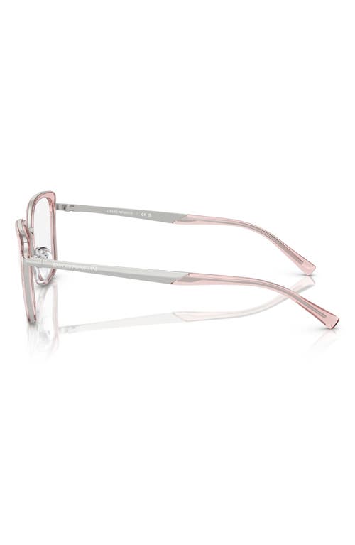 Emporio Armani 52mm Cat Eye Optical Glasses In Pink