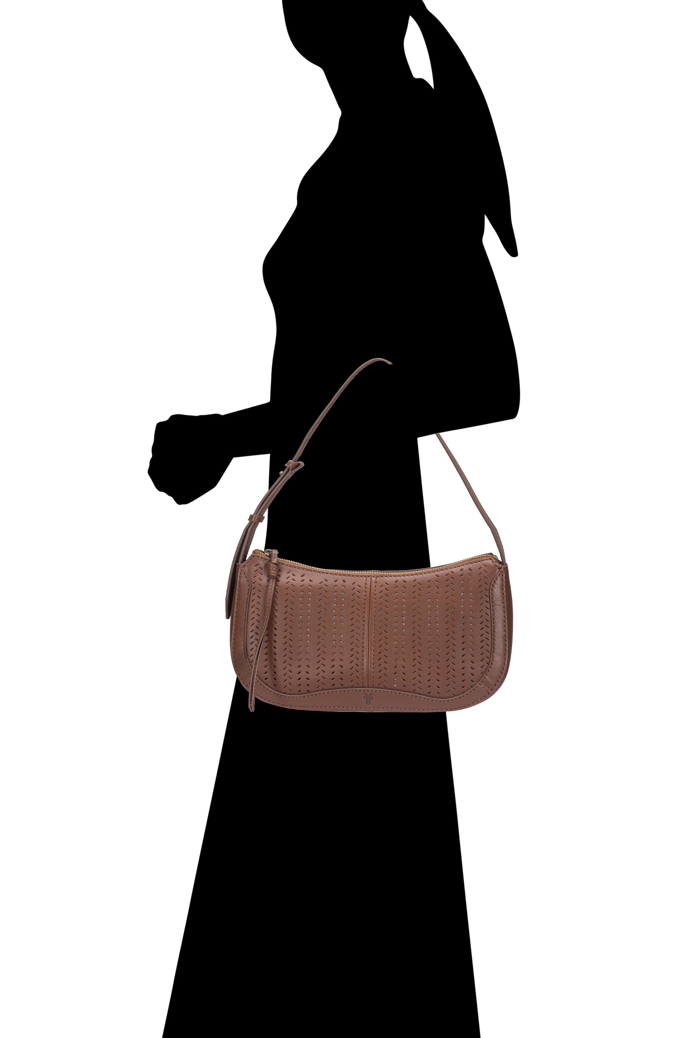 Frye Stella Baguette Shoulder Bag, Alternate, color, Cognac