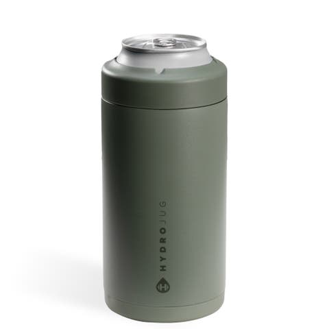 Standard Can Cooler, Insulated Stainless Steel Cup with Screw-Top Ring & Non-Slip Rubber Base