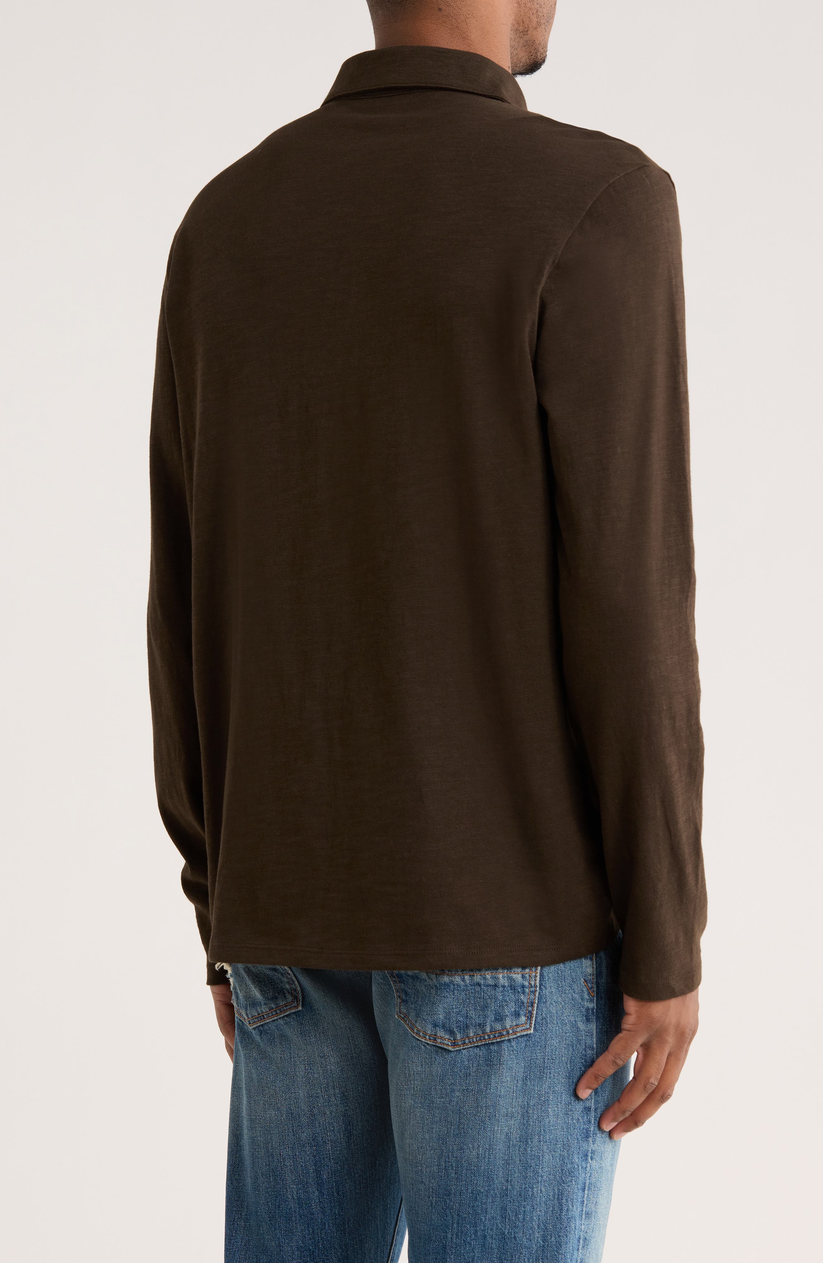 Johnny Collar Long Sleeve Knit Top - image 4