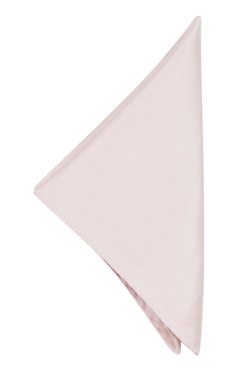 CONSTRUCT Solid Satin Pocket Square, Alternate, color, Blush