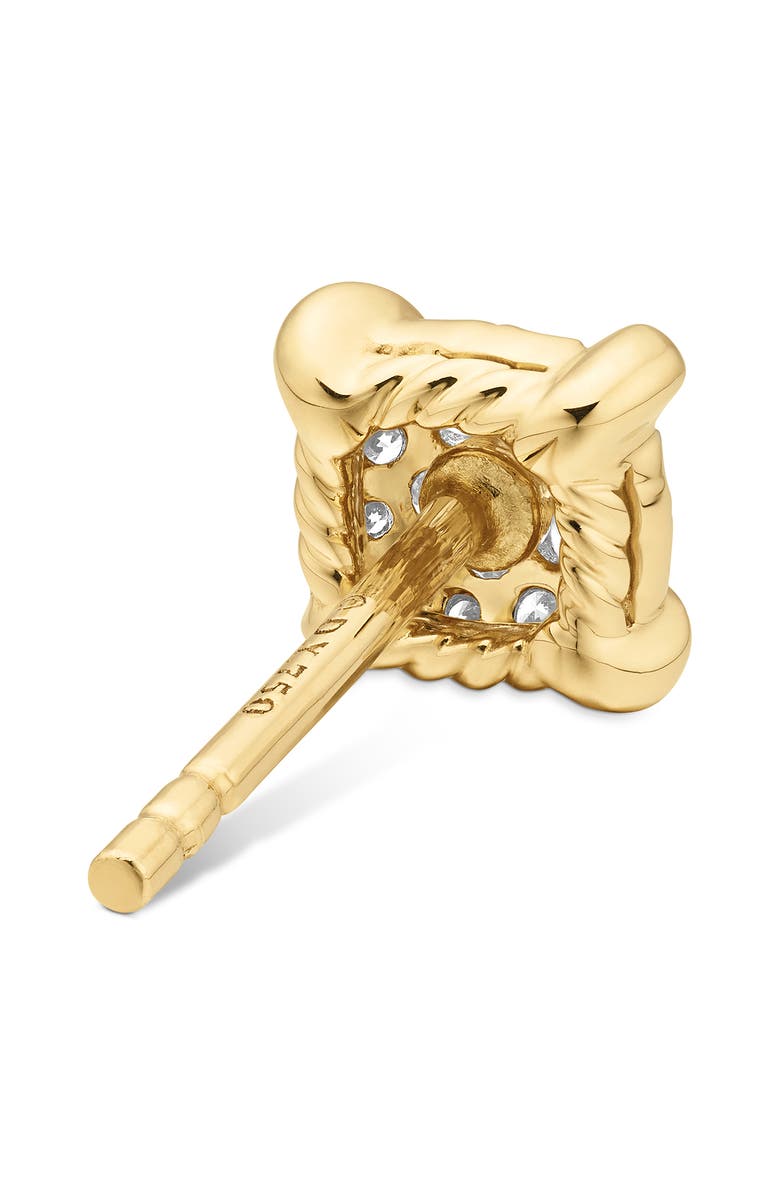 David Yurman Petite Chatelaine<sup>®</sup> 18K Gold & Diamond Stud Earrings, Alternate, color, Diamond