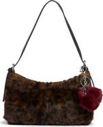 Madden Girl Faux Fur Baguette Shoulder Bag