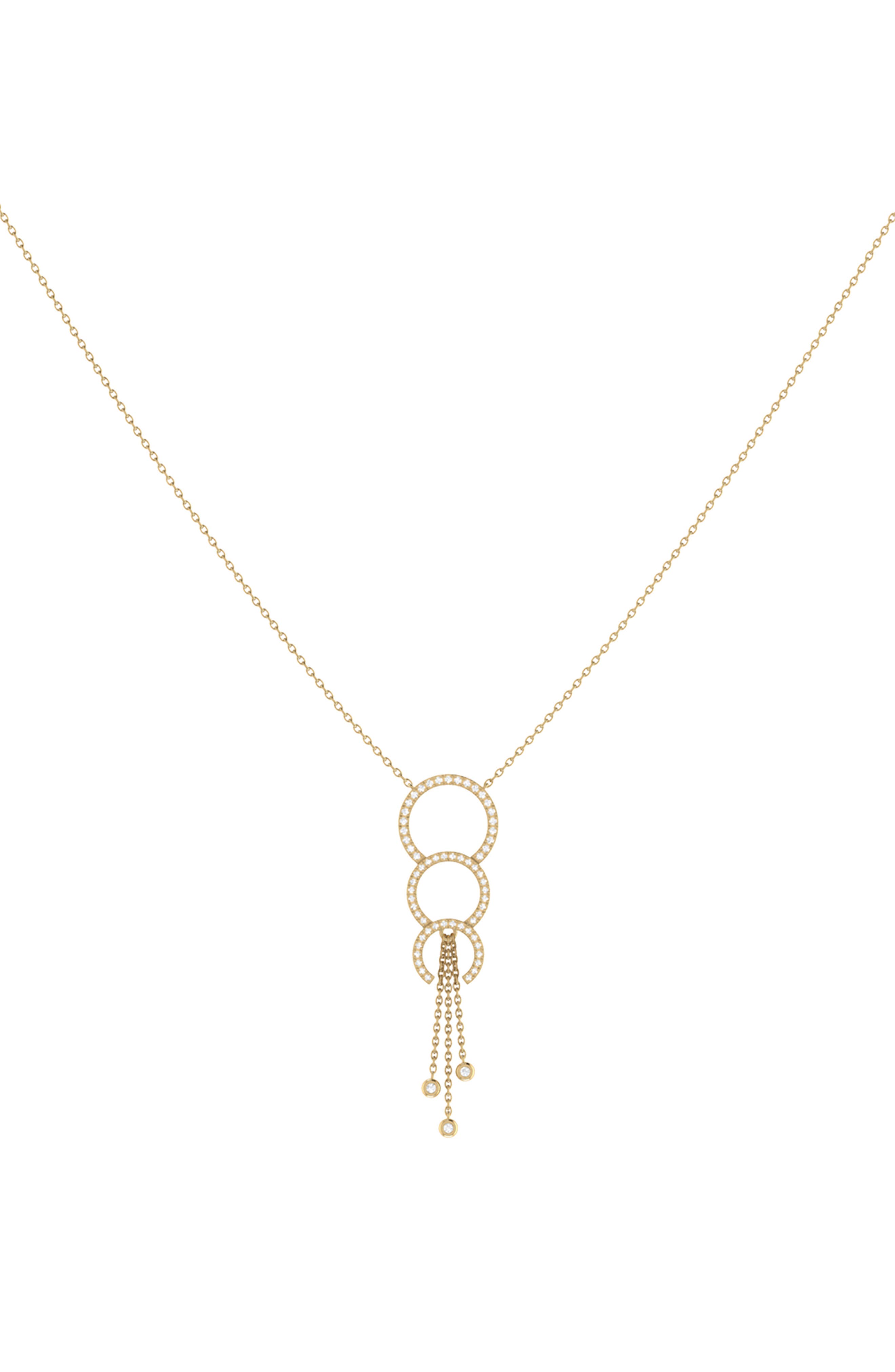 LuvMyJewelry Home Chandelier Trio Diamond Pendant Necklace - 0.18ct.