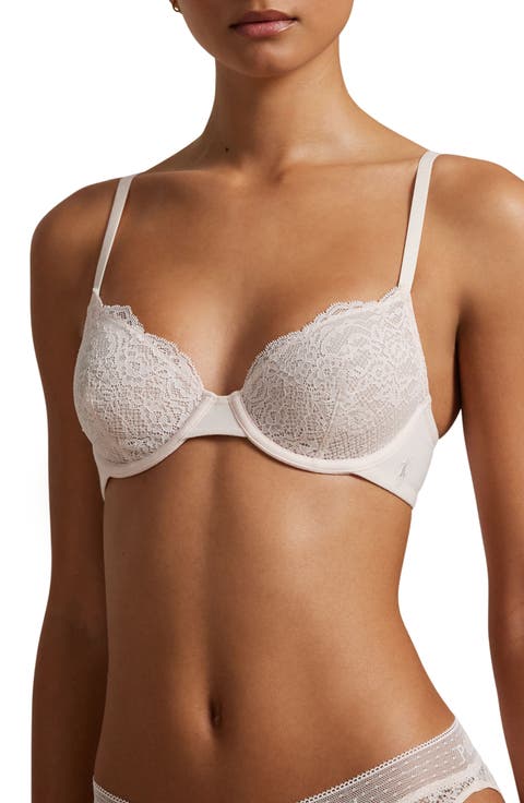 Underwire Cotton Blend Lace Demi Bra