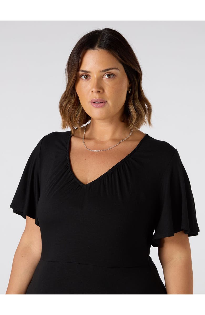 Live Unlimited Jersey V-Neck Maxi Dress, Alternate, color, Black