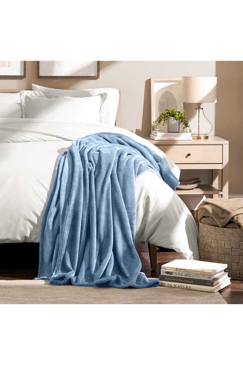 Microplush Fleece Blanket, Alternate, color, Coronet Blue
