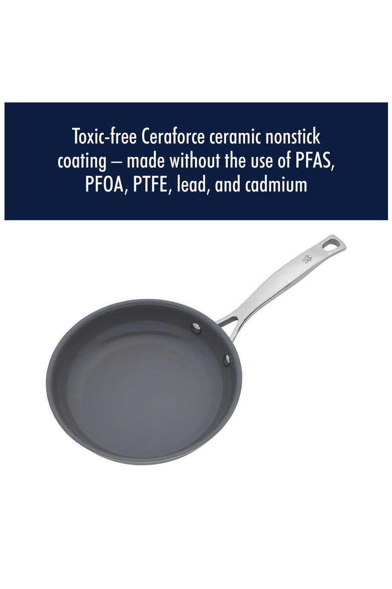 Clad H3 Two-Piece Nonstick Ceramic Frying Pan Set, Alternate, color, SILVER