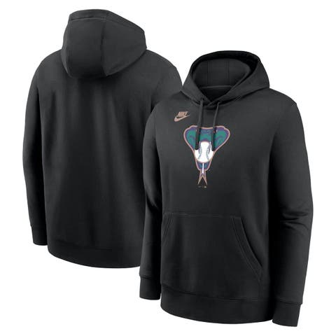 Men's Nike Black Arizona Diamondbacks Cooperstown Collection Logo Club Pullover Hoodie